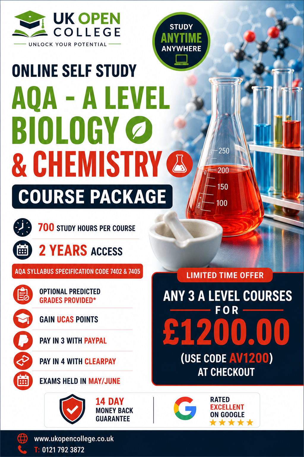 【悠さま専用】A-Level Chemistry & Biology A-Level Biology & Chemistry | Online Learning | UK Open College