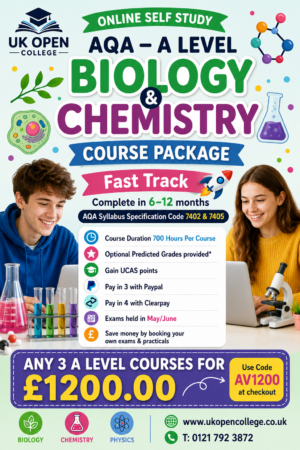 A Level Biology & Chemistry Course package