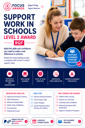 Focus Awards L2 Award - Support Work in Schools