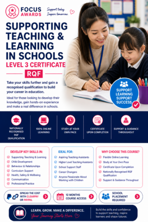 Focus Awards Supporting Teaching & Learning L3 Cert