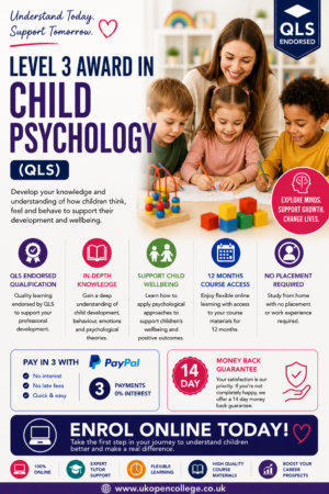 Level 3 Award in Child Psychology