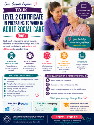 Preparing to work in adult social care level 2