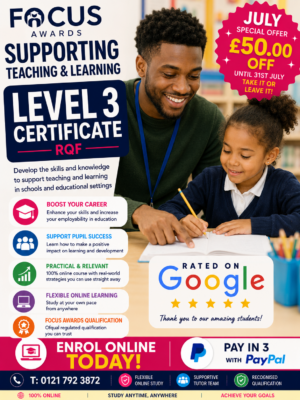 Supporting Teaching & Learning Level 3 Certificate