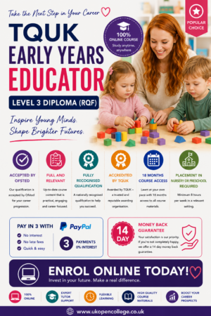 TQUK Level 3 Diploma Early Years Educator