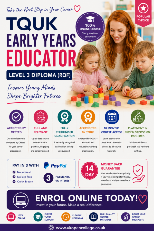 TQUK Level 3 Diploma Early Years Educator