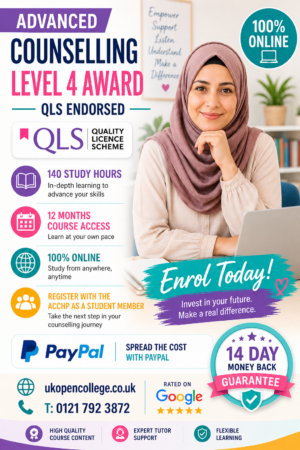 Advanced Counselling Level 4 Award