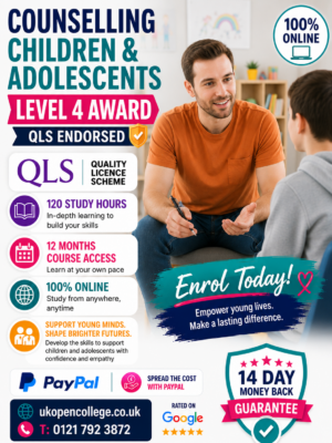 Counselling Children & Adolescents Level 4 Award