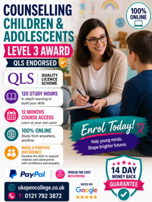 counselling chilren and adolescents level 3 award