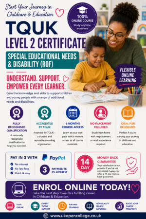 TQUK Level 2 Cert in Special Needs