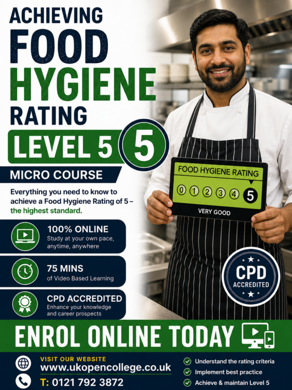 Achieving Food Hygiene Rating Level 5 – Micro CPD Course