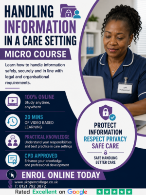 Handling informaton in a care setting micro course