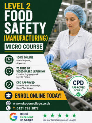 Level 2 Food Safety Manufacturing Micro Course