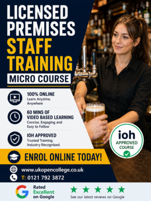 Licensed Premises Staff Training Micro Course