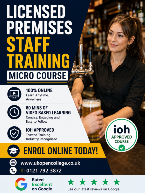 Licensed Premises Staff Training Micro Course
