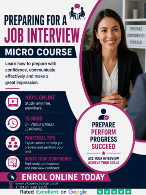 Preparing for a job interview micro course