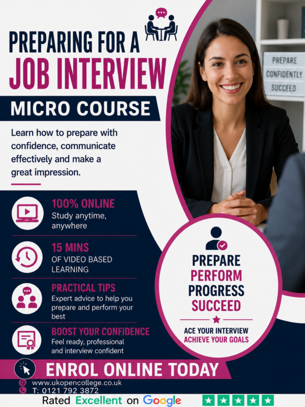 Preparing for a job interview micro course