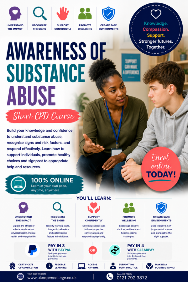 Awareness of Substance Abuse - Short CPD Course