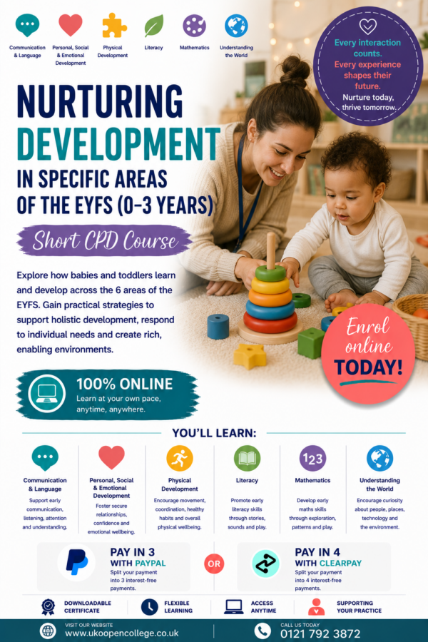 Nurturing Development in Specific Areas of the EYFS (0-3 Years)