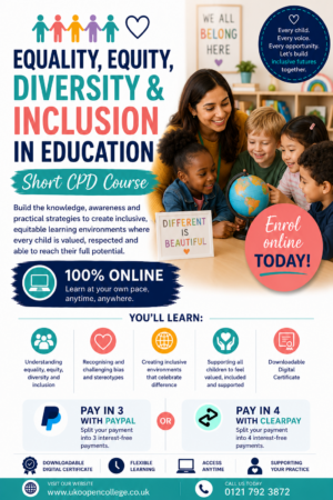 Equality, Equity, Diversion & Inclusion in Education -