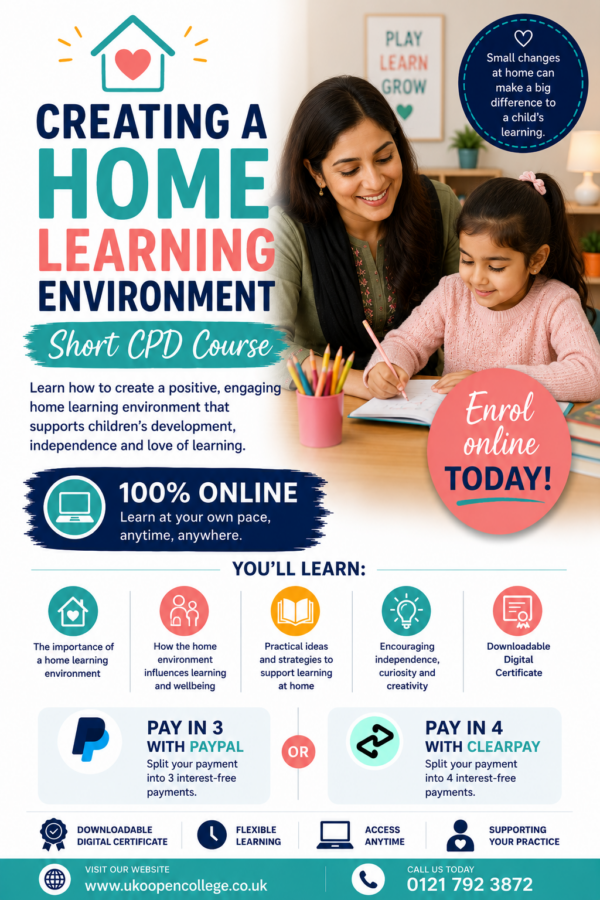Creating a home learning environment CPD