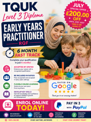 TQUK L3 Dip Early Years Educator