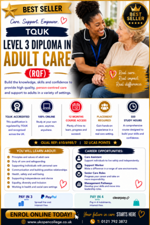 TQUK Adult Care Level 3 Diploma Course